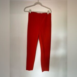 Veronica Beard scuba pants-flame color